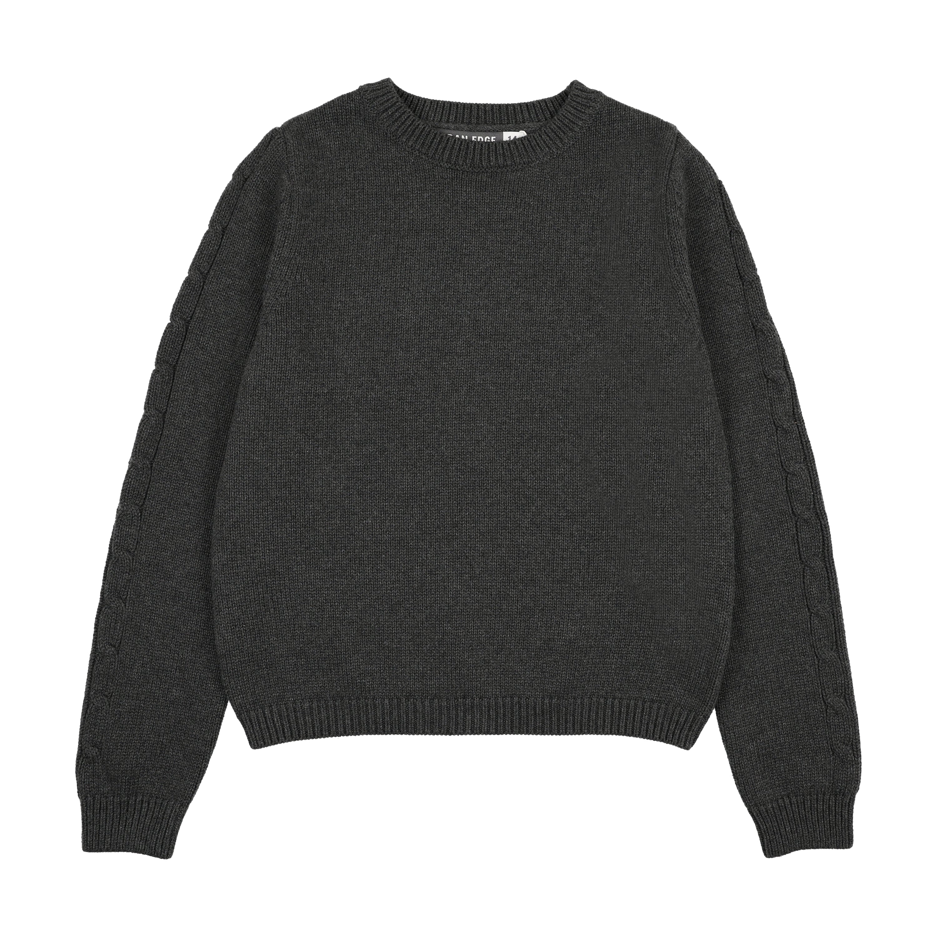 Urban Edge Grey Chunky Knit Crewneck