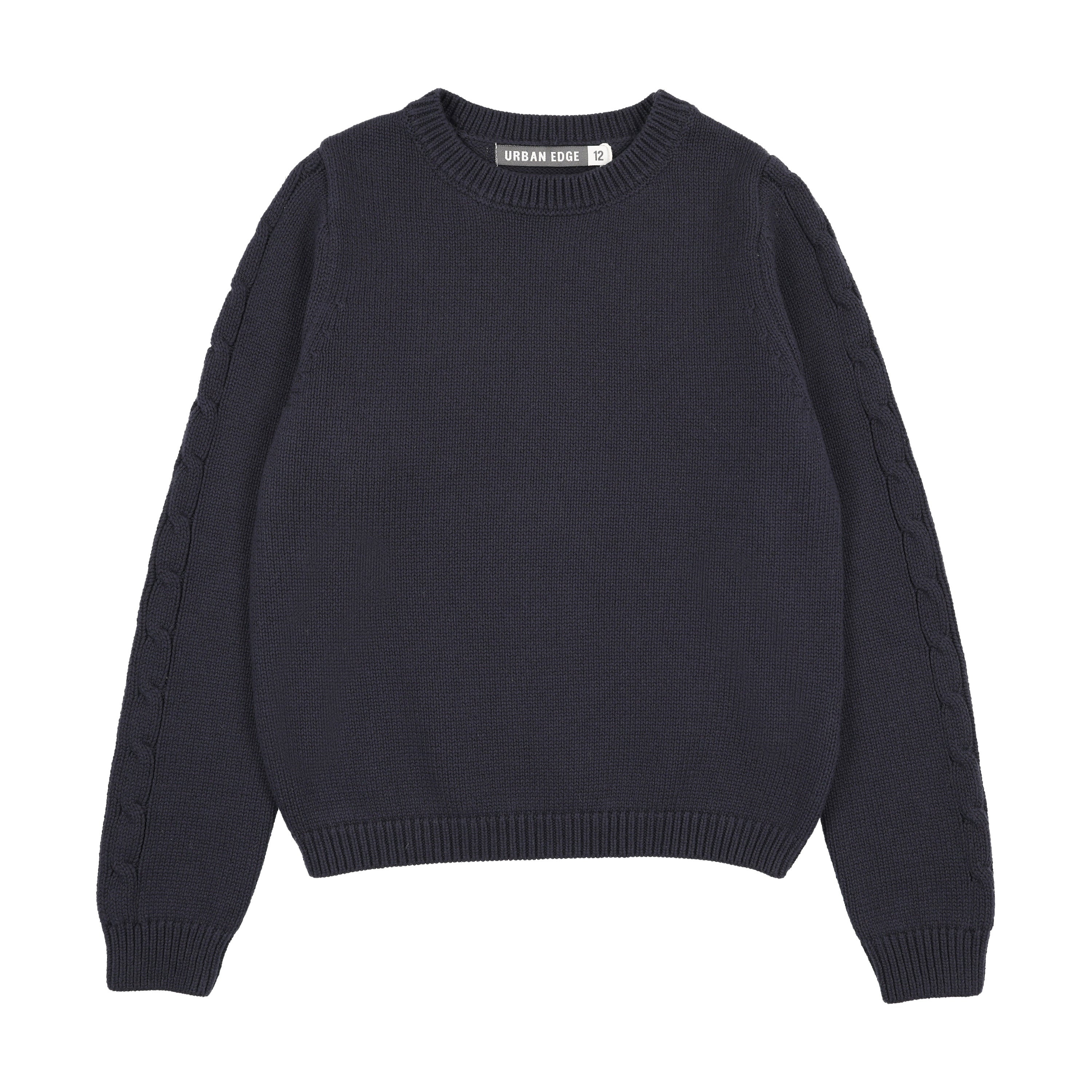 Urban Edge Navy Chunky Knit Crewneck