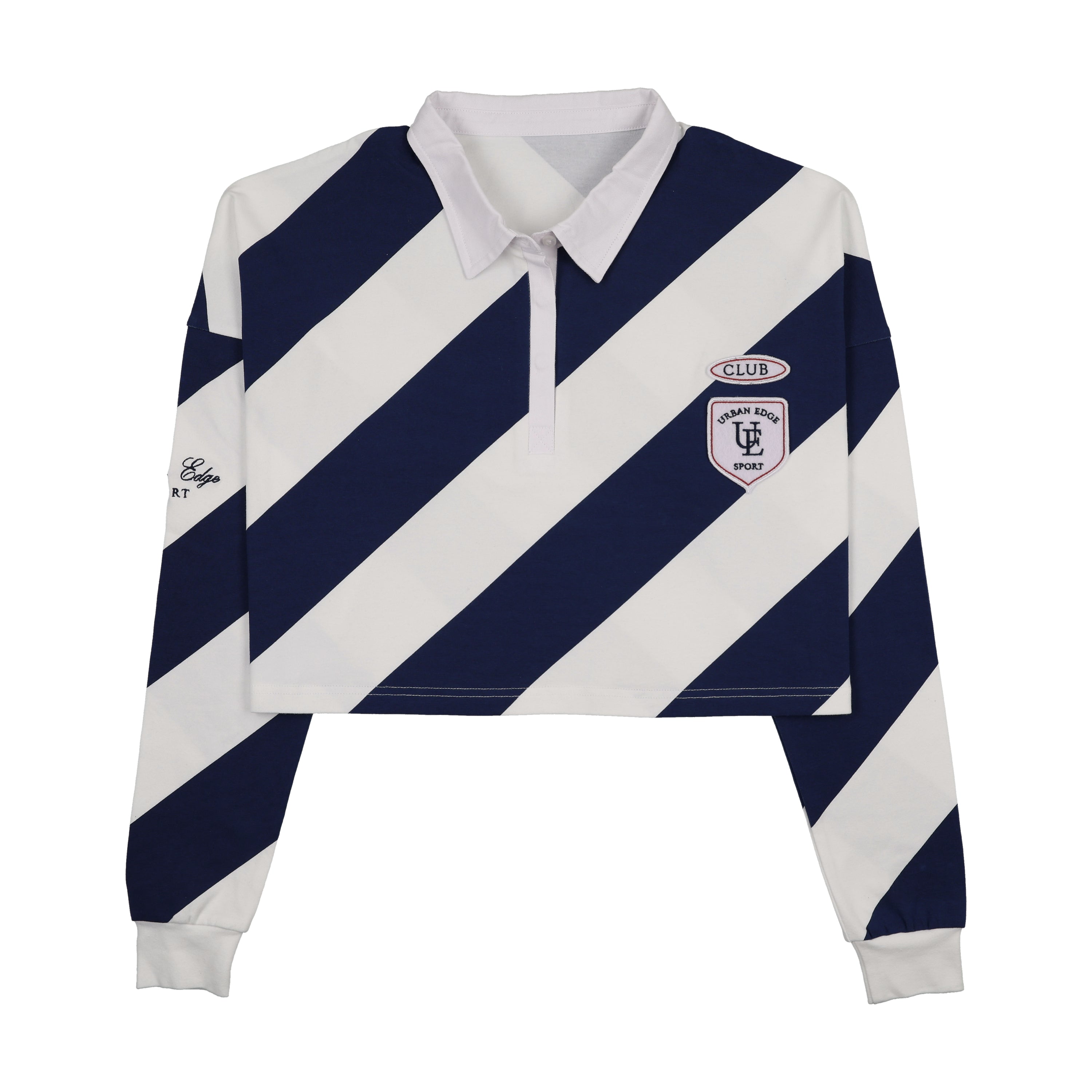 Urban Edge Navy/White Striped Rugby Tee