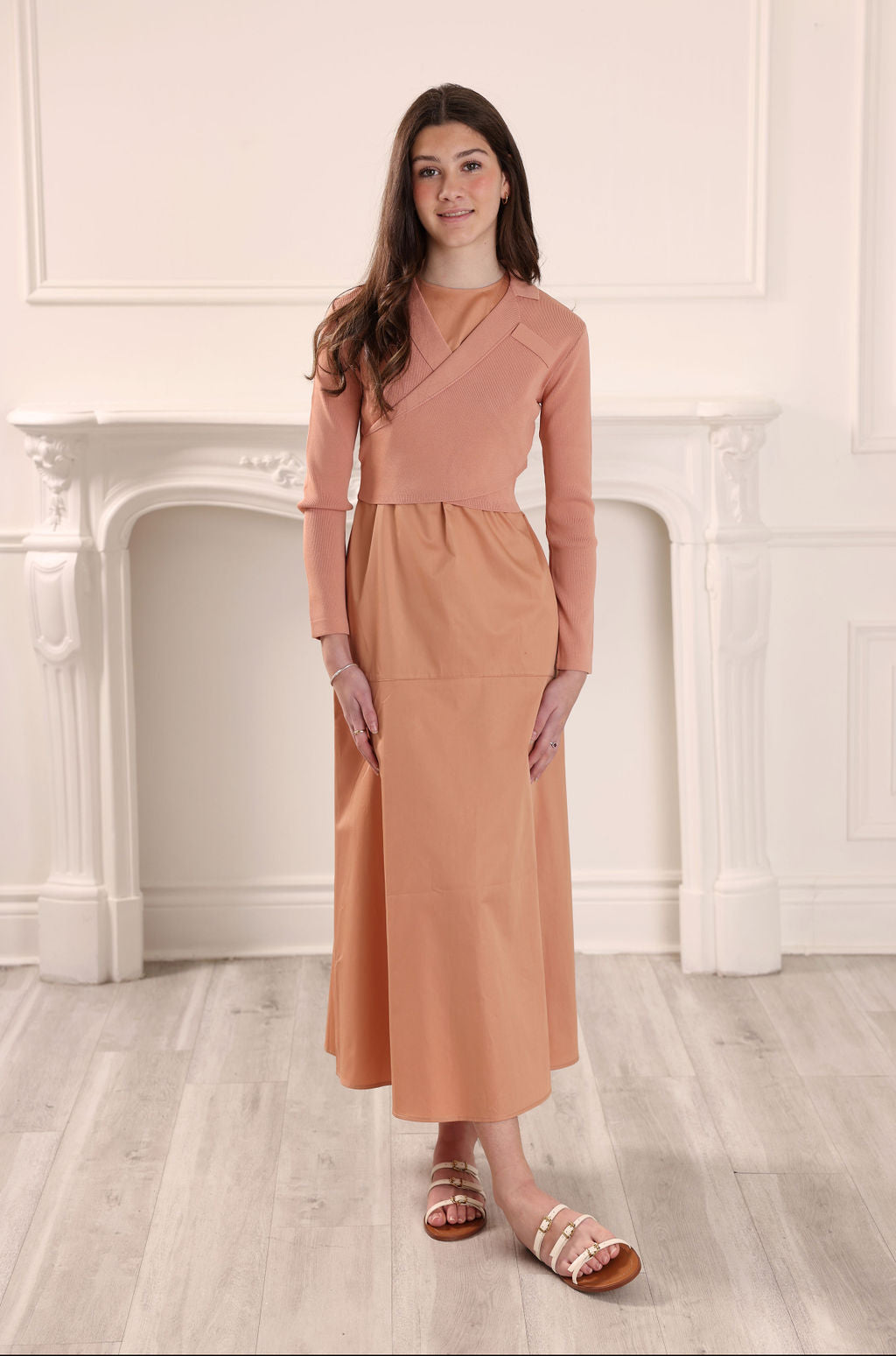Gem Cameo Rose A-Line Dress