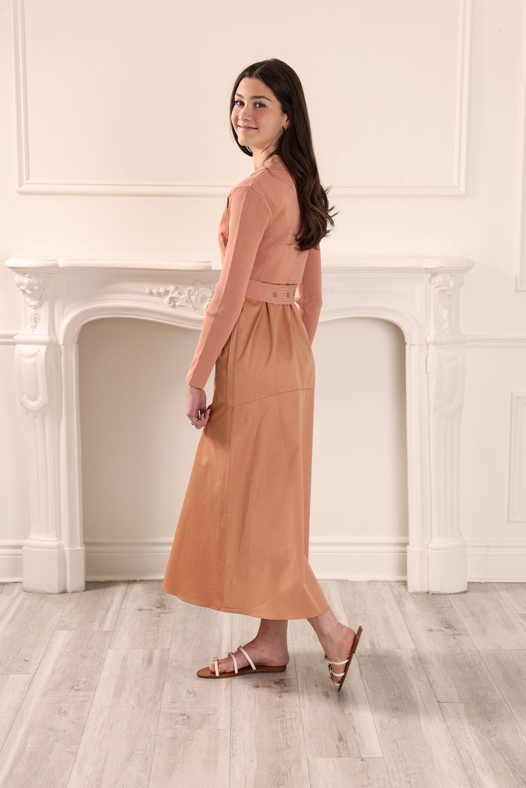Gem Cameo Rose A-Line Dress