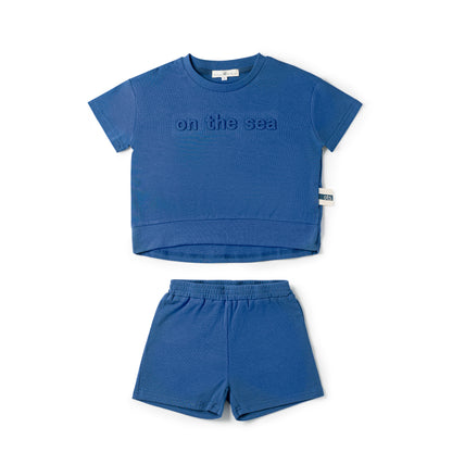 Birnham on the Sea Boy Ribbed Waist and Logo Tee