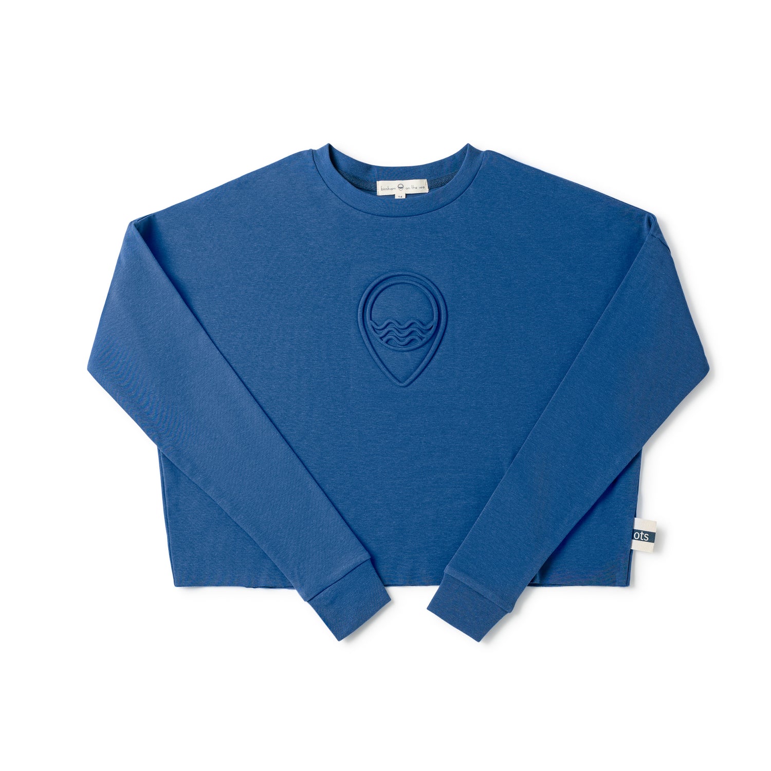 Birnham on the Sea Teen English Blue Cropped Logo Tee