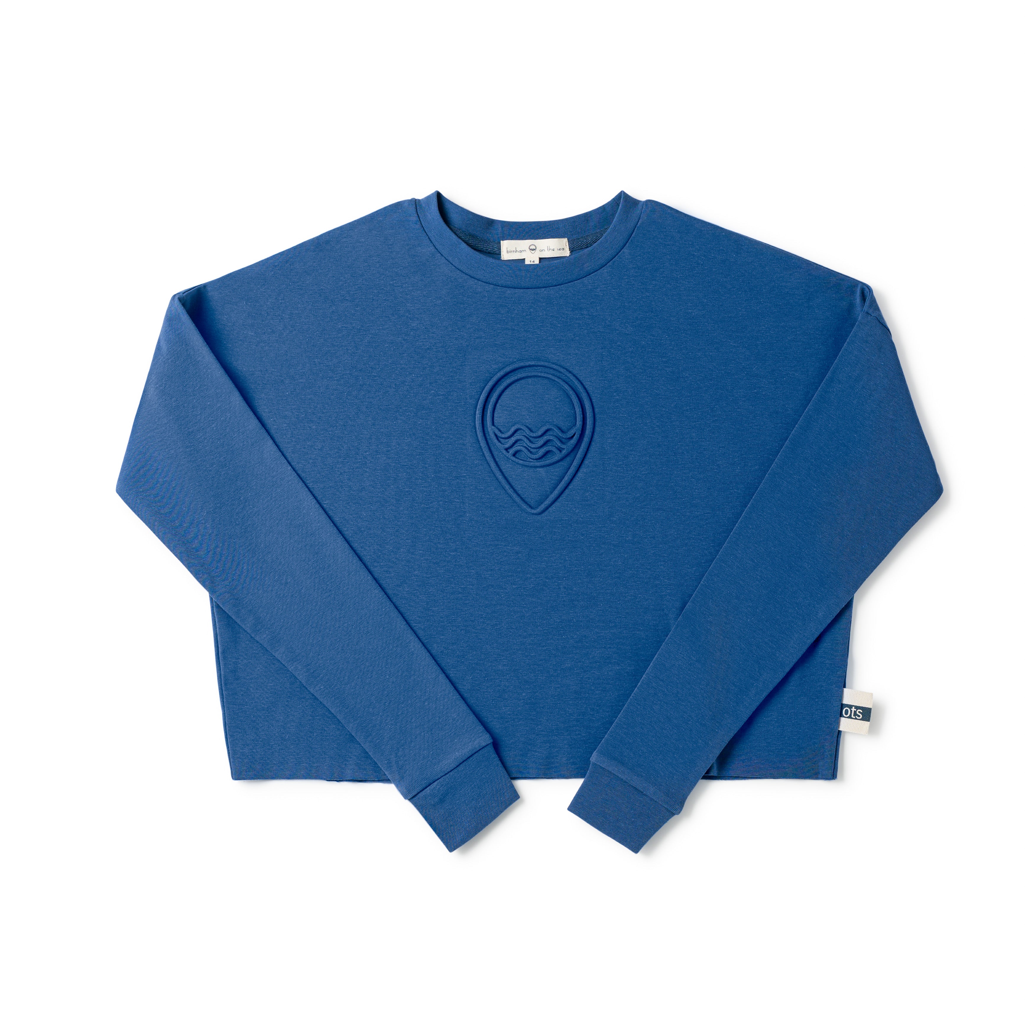 Birnham on the Sea Teen English Blue Cropped Logo Tee