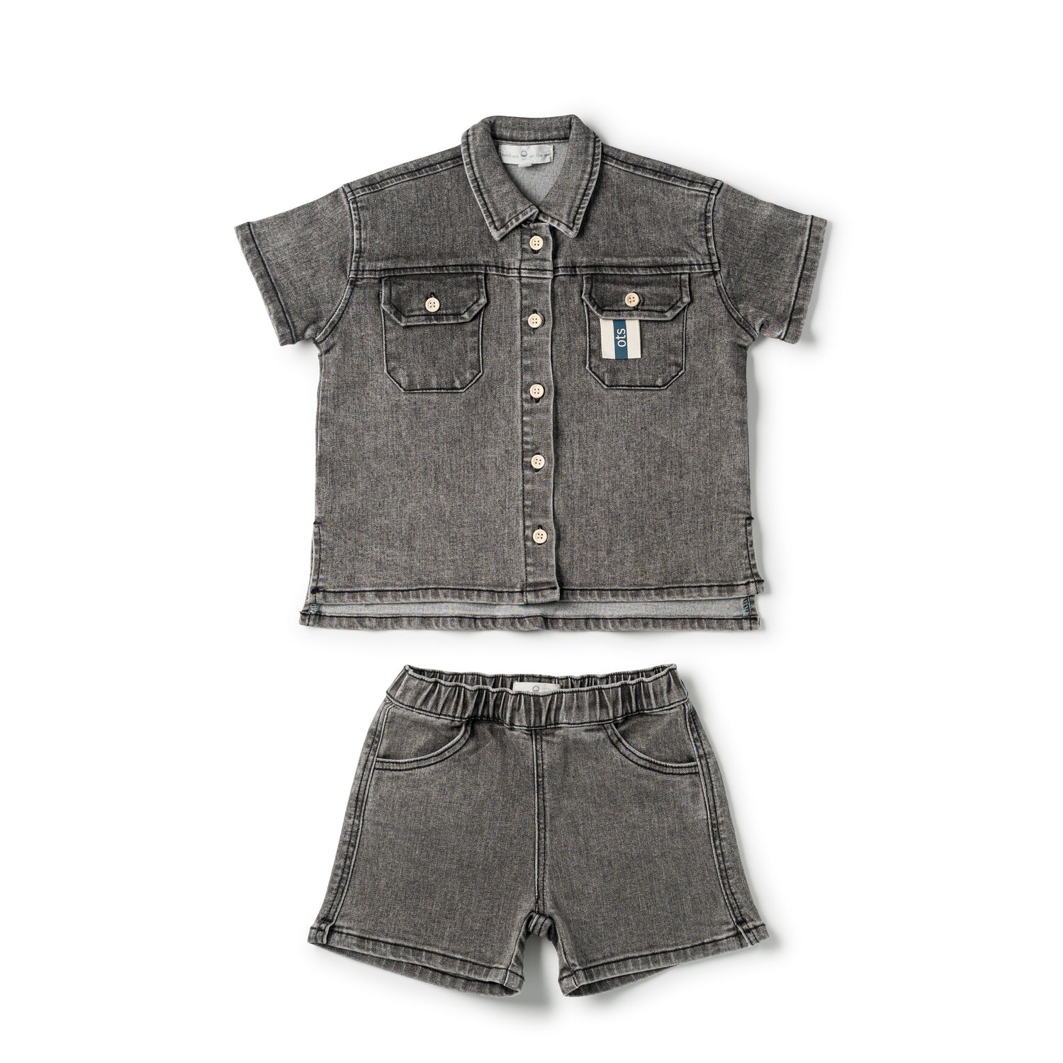 Birnham on the Sea Boy Black Wash Shirt