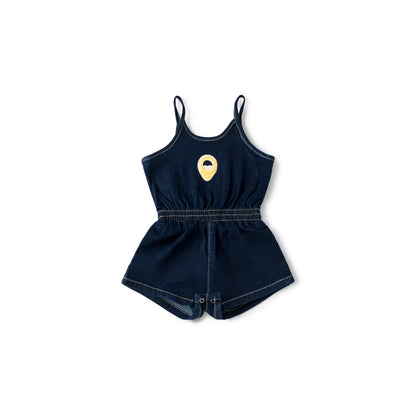 Birnham on the Sea Baby Girl Gathered Romper