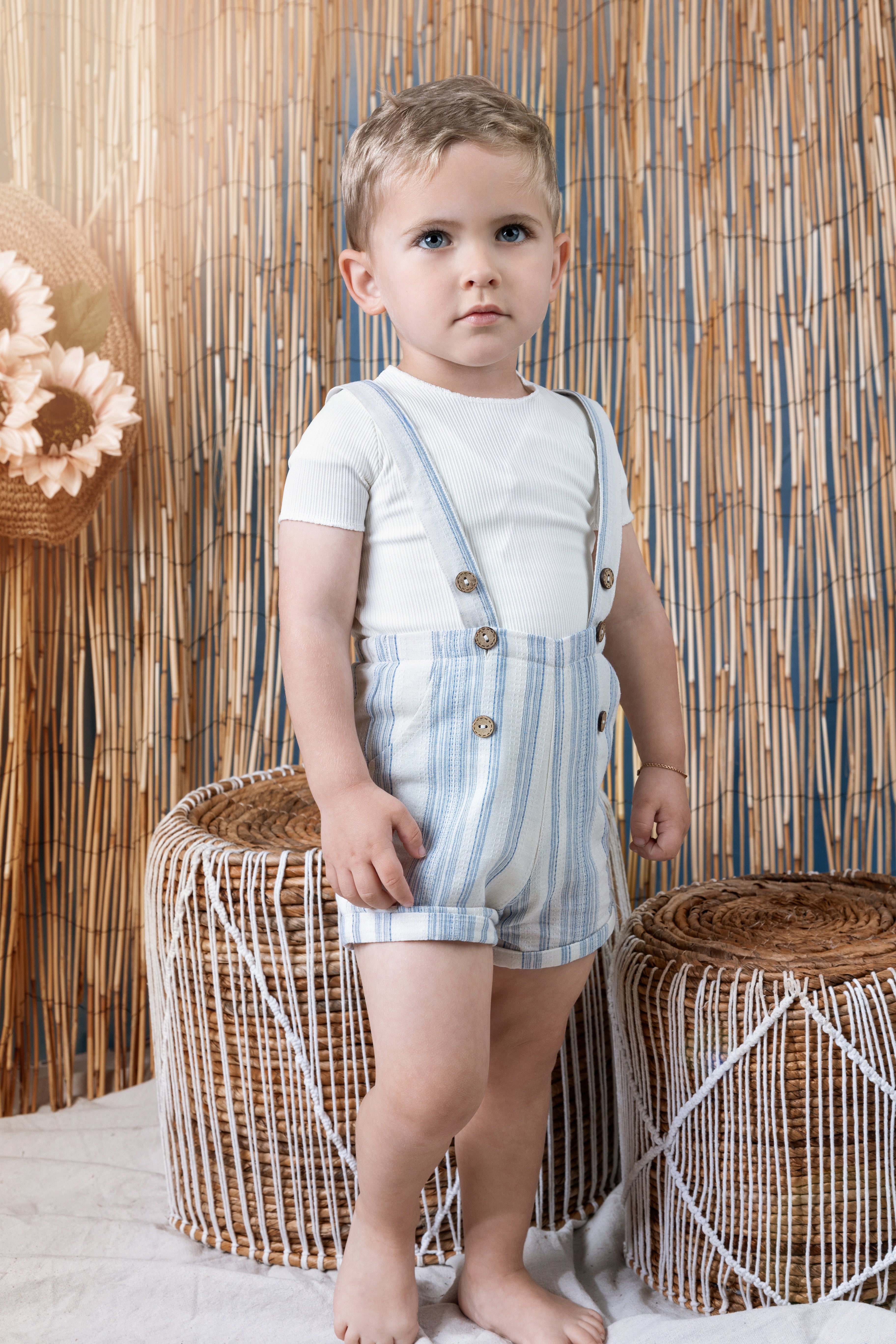 Noma Light Blue Striped Overall