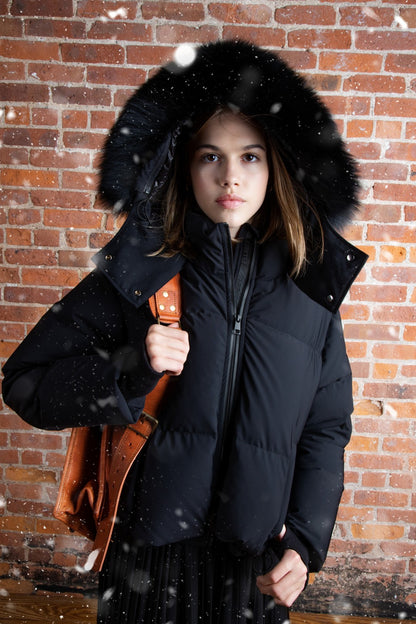 Ellabee Black Valentine Premium Down Bomber