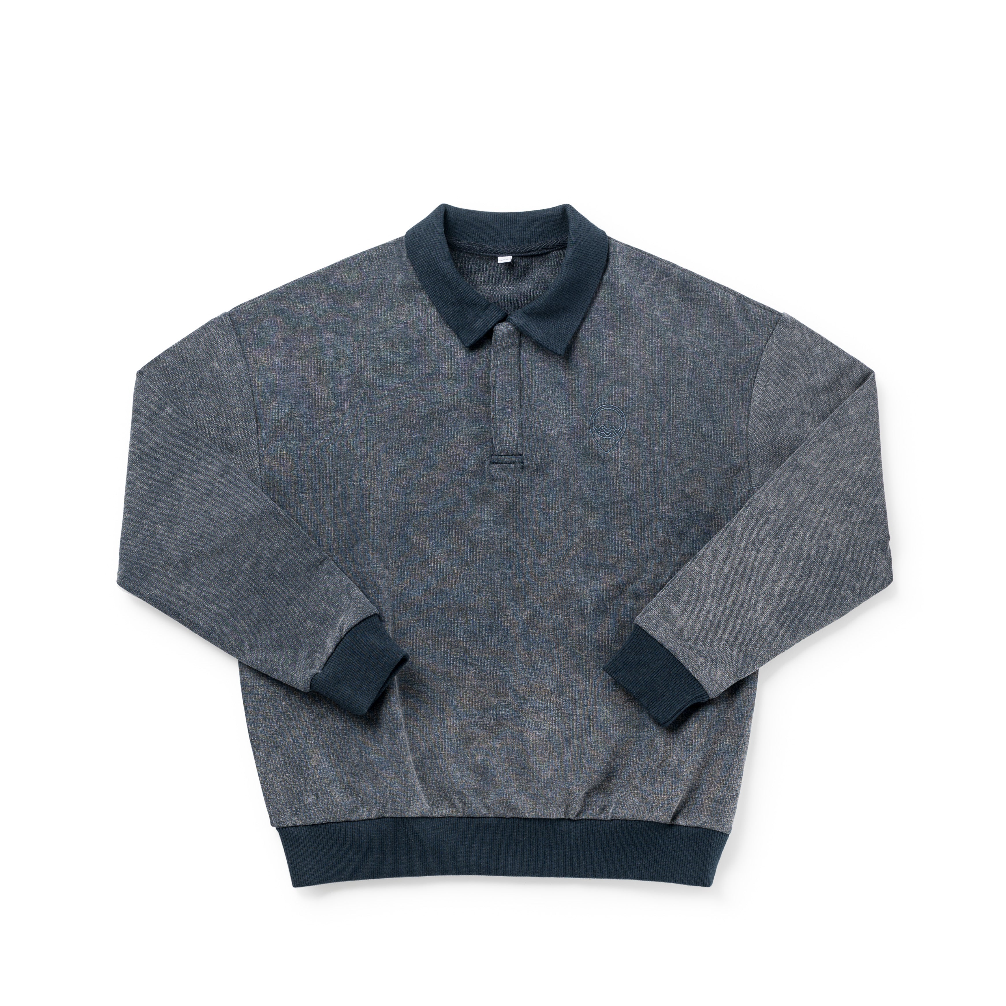 Birnham on the Sea Boys Navy Wash Boy Sweatshirt Polo