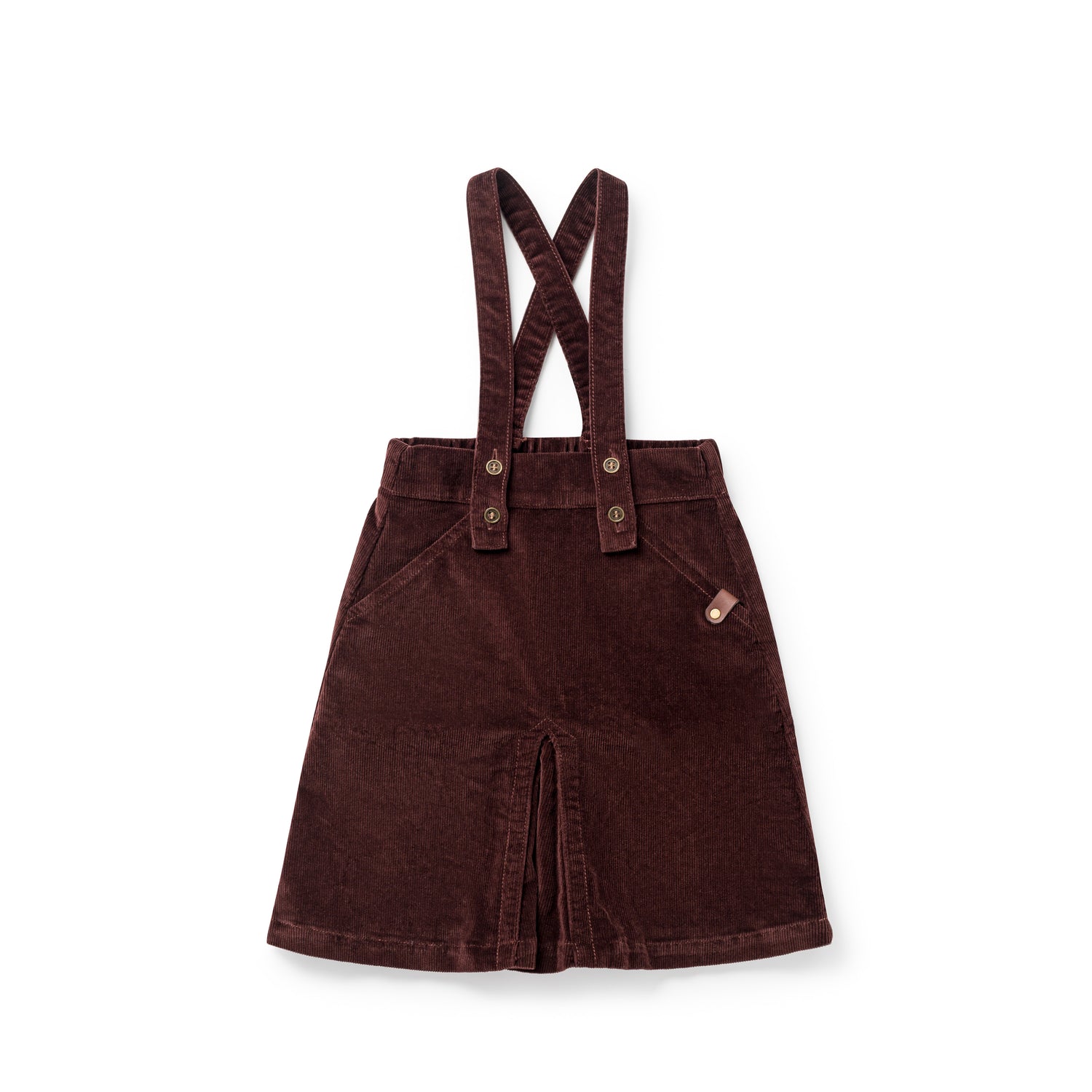 Birnham on the Sea Girls Brick Corduroy Suspender Jumper