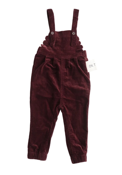 Birnham on the Sea Baby Brick Corduroy Scalloped Overalls