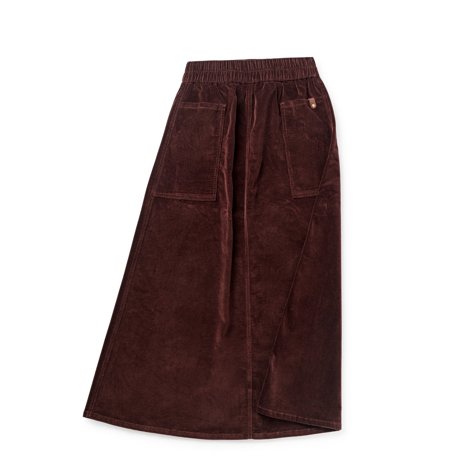 Birnham on the Sea Teens Brick Corduroy Midi Pocket Skirt