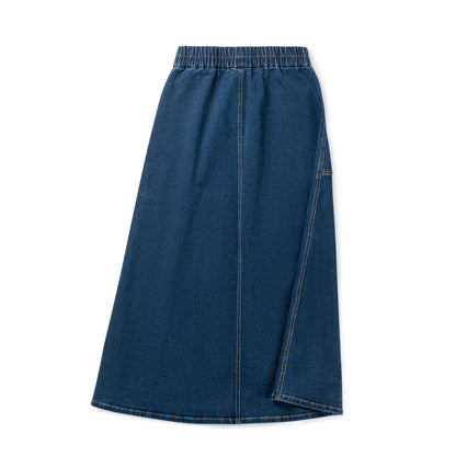Birnham on the Sea Teens Dark Denim Midi Pocket Skirt