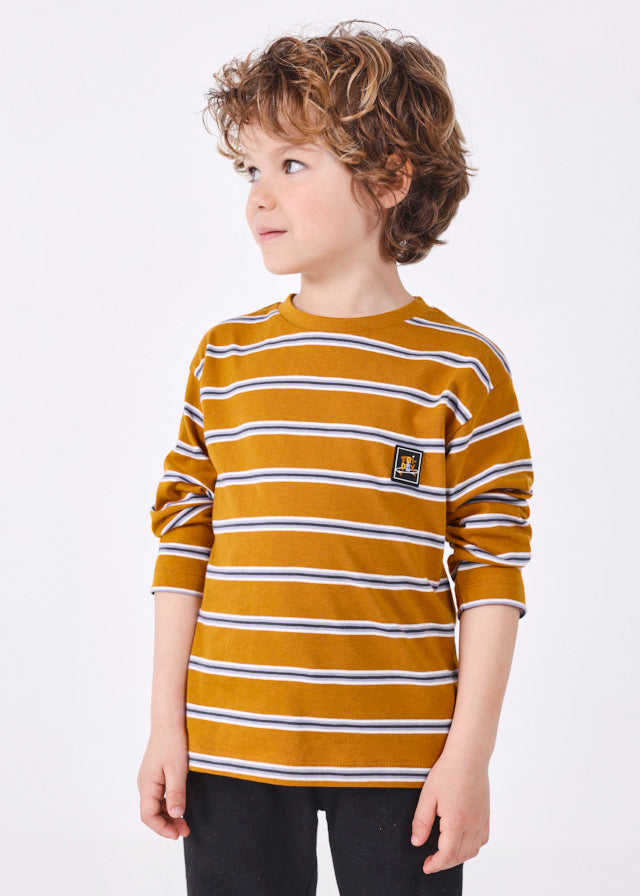 Mayoral Orange Striped (4019-27) Tee Shirt