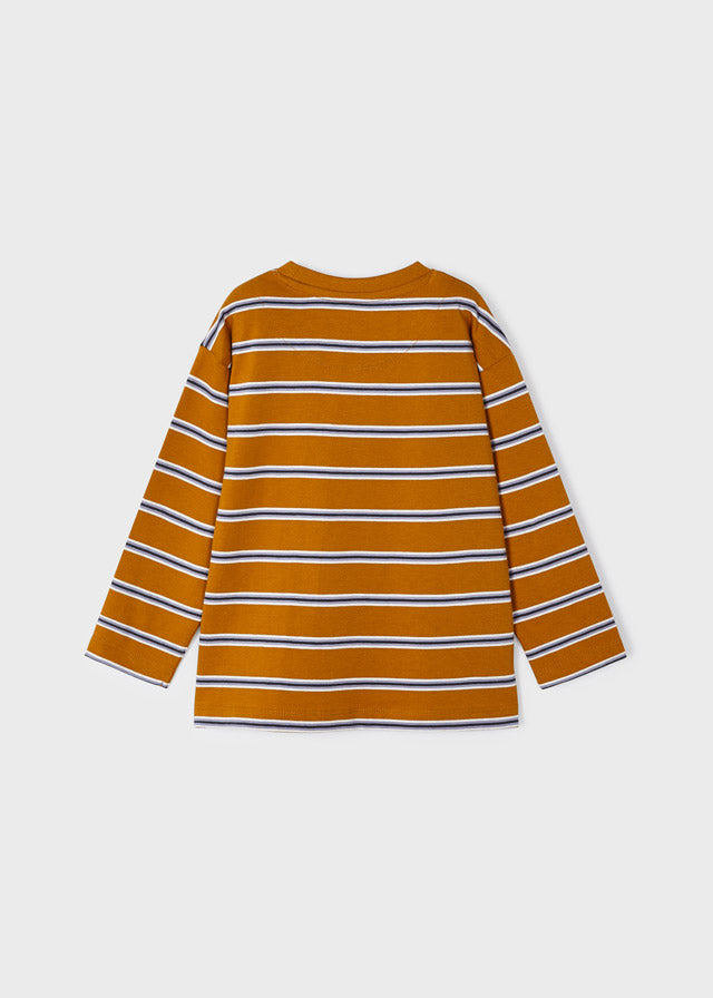 Mayoral Orange Striped (4019-27) Tee Shirt