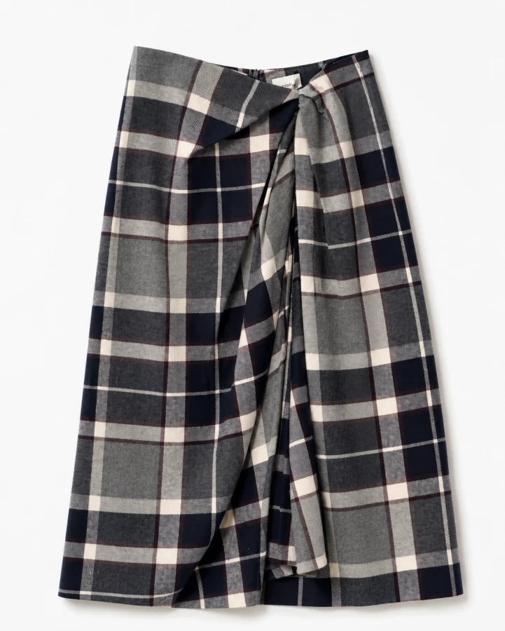 Unlabel Navy Square Shiver Skirt