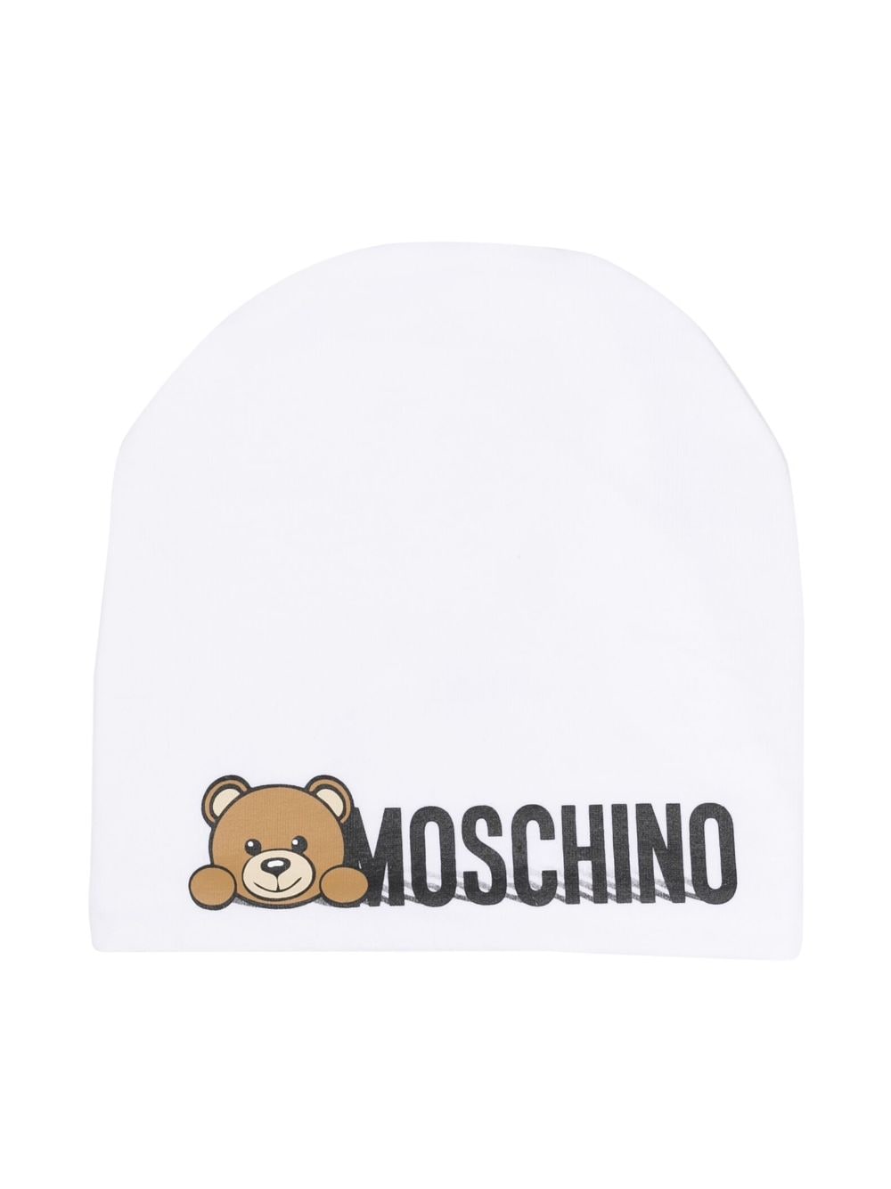 Moschino White Logo Beanie