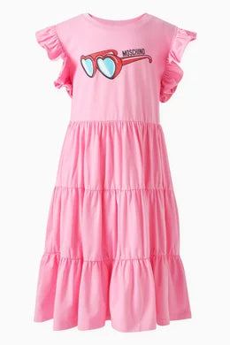 Moschino Pink Teired Sunglasses Graphic Dress
