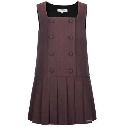 Jessie &amp; James Brown Herringbone Nelly Pinafore