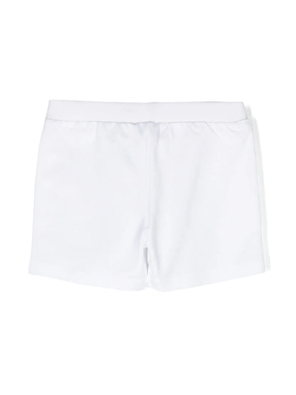 Moschino White Logo Shorts