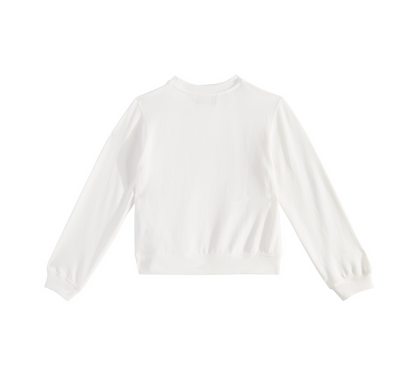 Moschino Cream with Small Heart Logo Sweatshirt