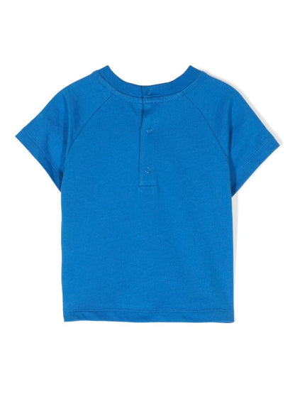 Moschino Royal Blue Bear Logo Tee Shirt
