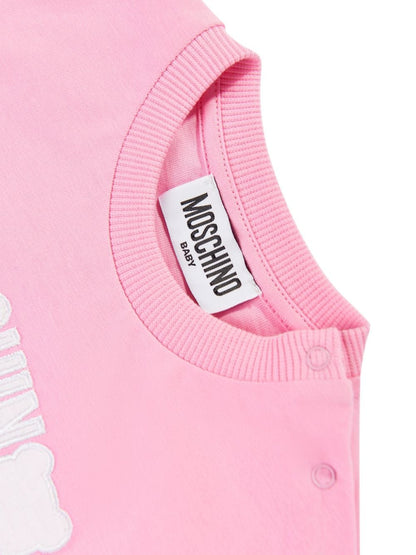 Moschino Pink with White Logo Tee Shirt
