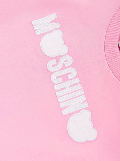 Moschino Pink with White Logo Tee Shirt