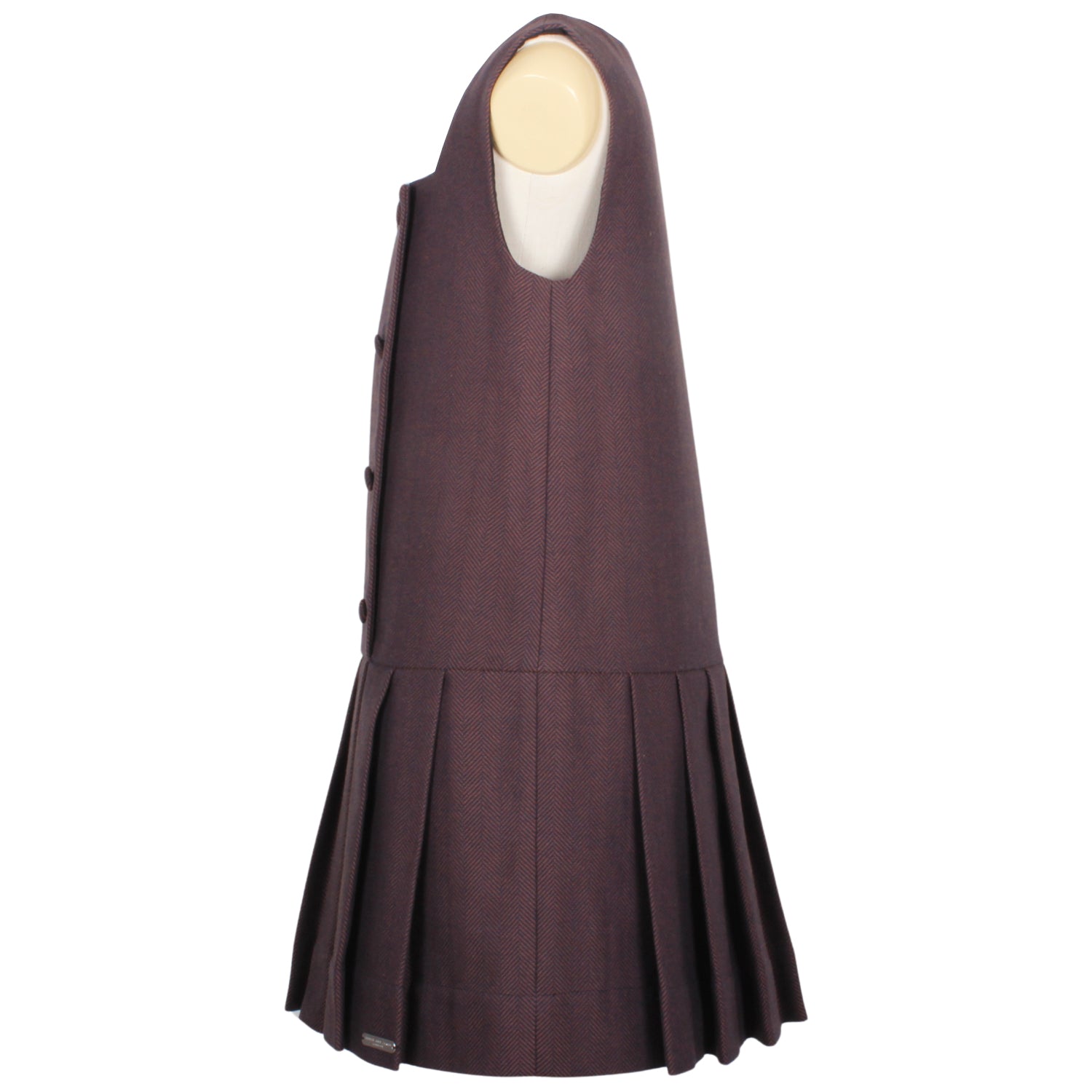 Jessie &amp; James Brown Herringbone Nelly Pinafore
