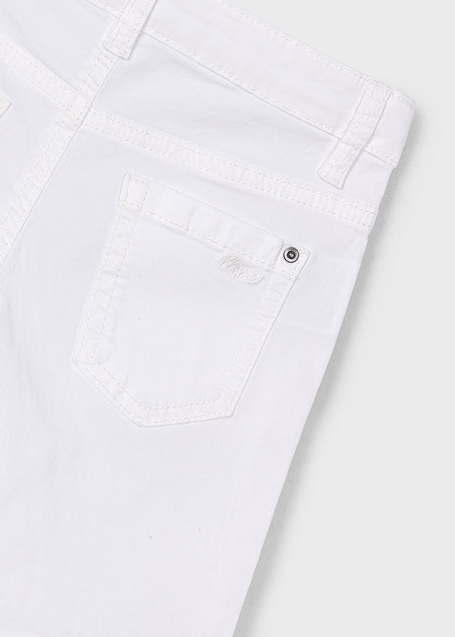 Mayoral Basic 5 Pockets Twill Shorts White - 204