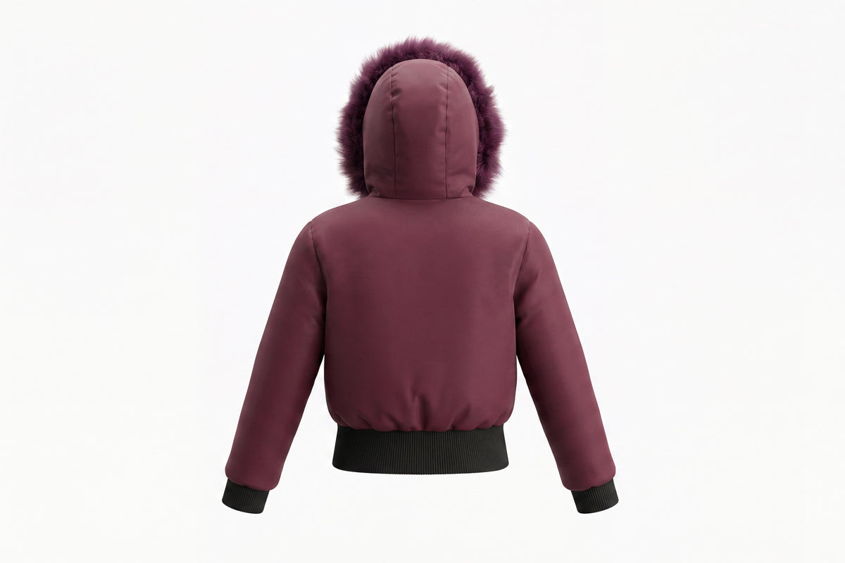 Pramie Girls Burgundy Bomber Jacket