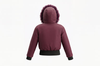 Pramie Girls Burgundy Bomber Jacket