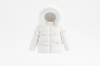 Pramie Baby Ruffle Ivory Coat