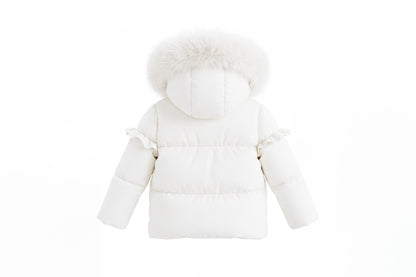 Pramie Baby Ruffle Ivory Coat