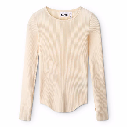 Molo Pearled Ivory T-shirt Long Sleeve