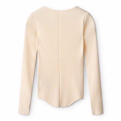 Molo Pearled Ivory T-shirt Long Sleeve
