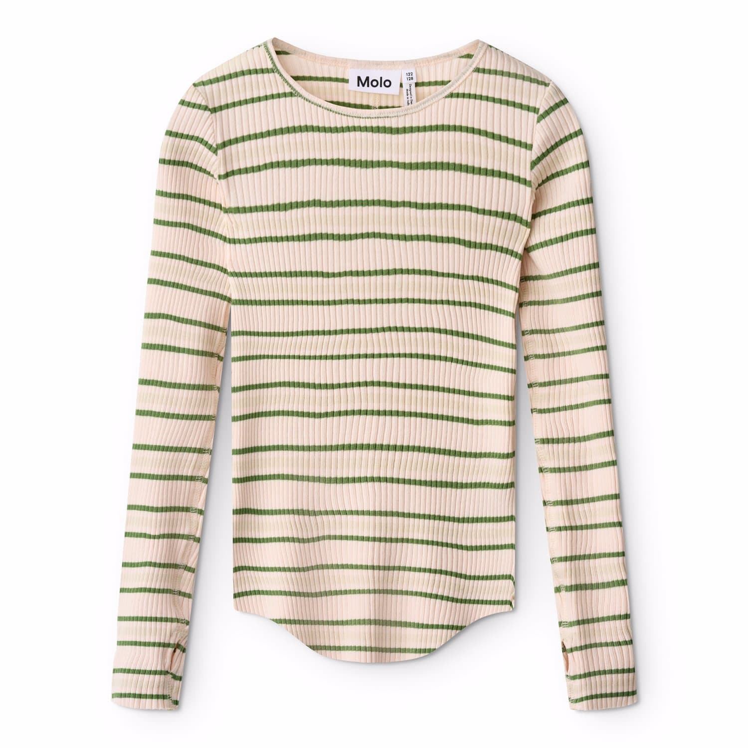 Molo Cloud Green Stripe T-shirt Long Sleeve