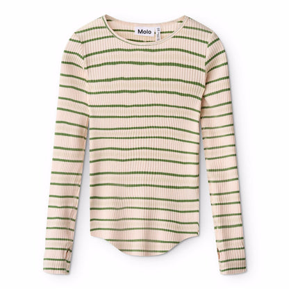 Molo Cloud Green Stripe T-shirt Long Sleeve