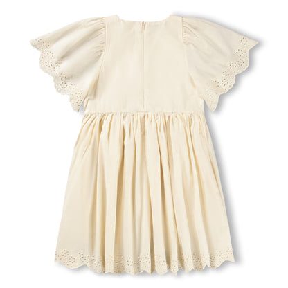 Molo Girls Pearled Ivory Dress