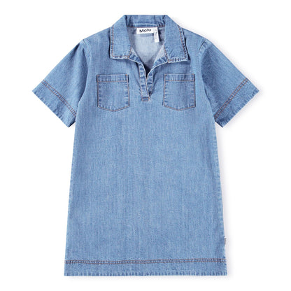 molo denim dress Molo Cheri Dress - LIGHT CHAMBREY
