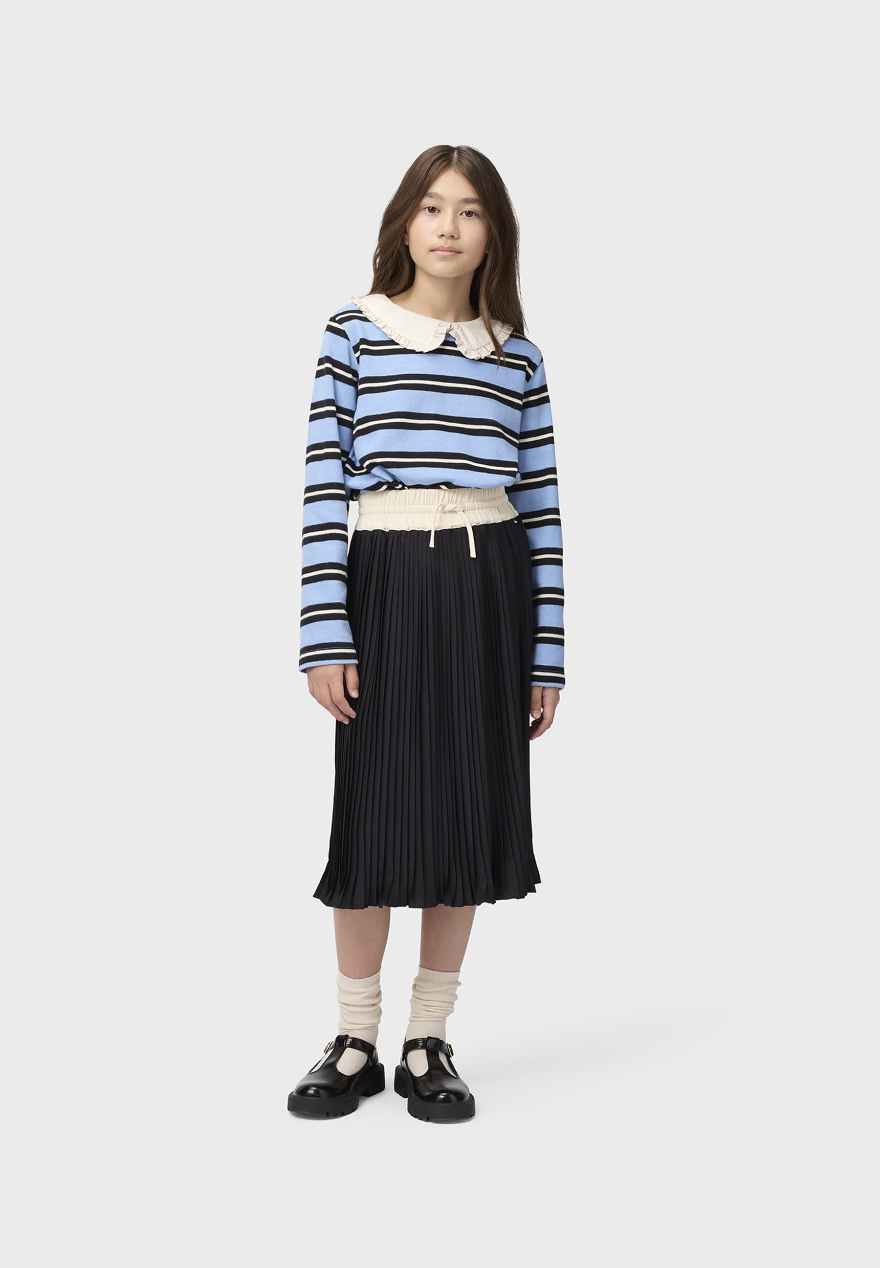 Molo Girls Rama Topaz Stripe Long Sleeve T-Shirt