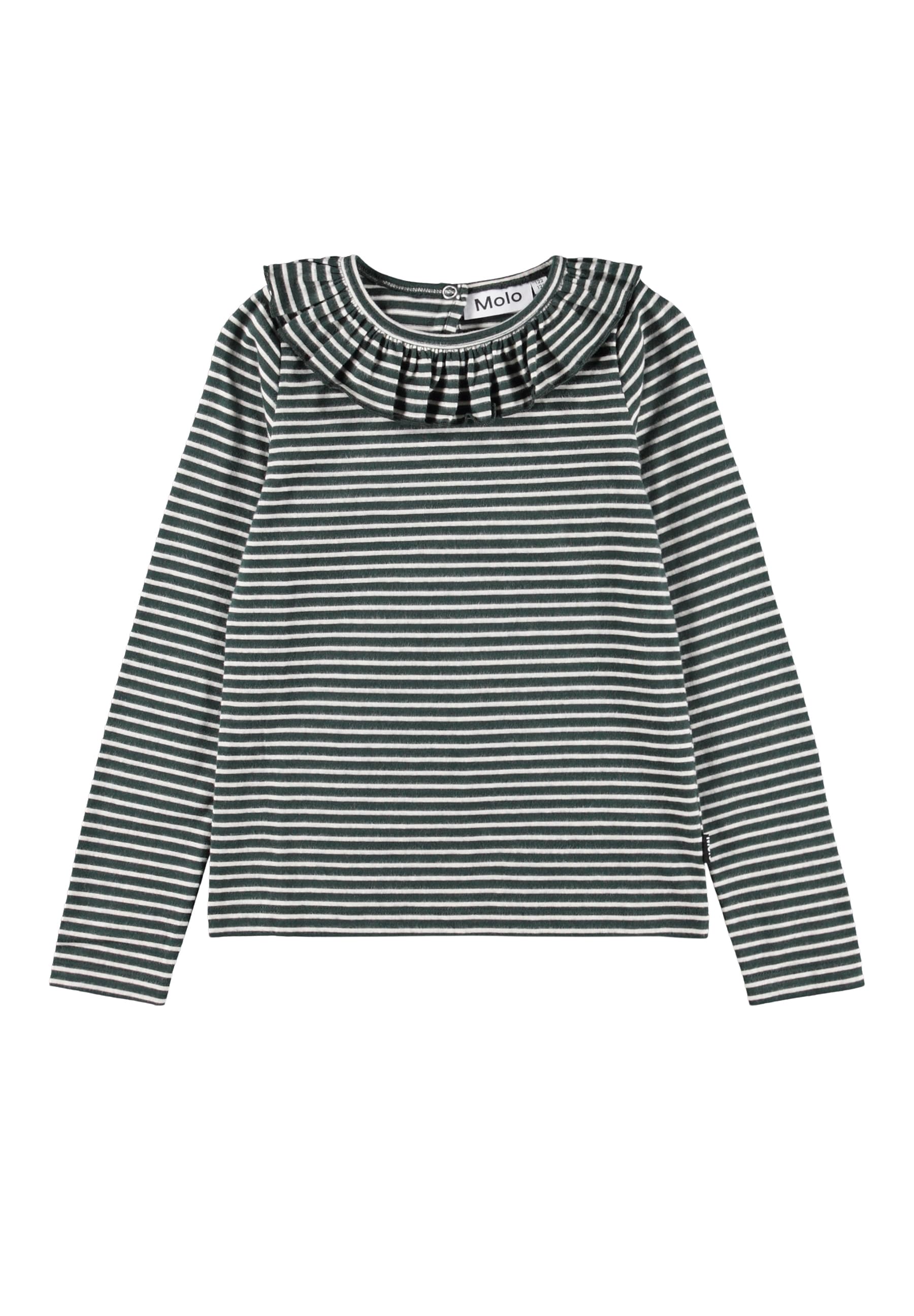 Molo Girls Rica Taxus Pearled Stripe Long Sleeve T-Shirt