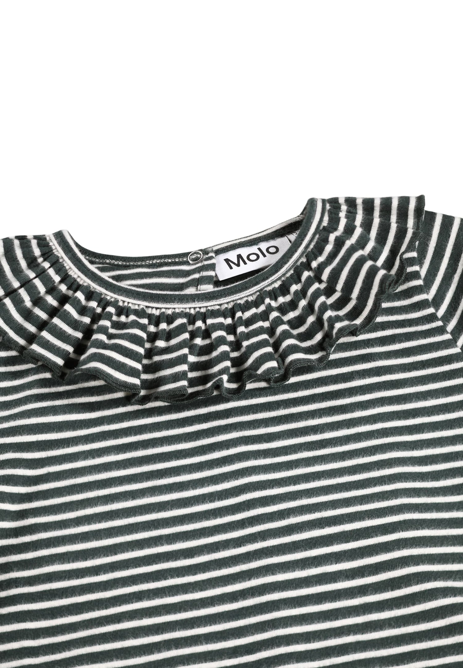 Molo Girls Rica Taxus Pearled Stripe Long Sleeve T-Shirt