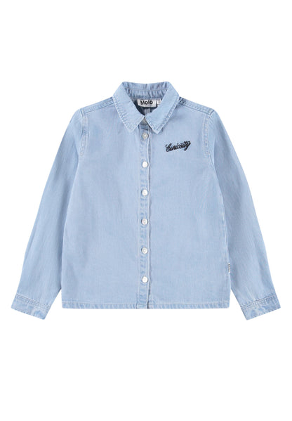 Molo Girls Reba Washed Drapy Long Sleeve Shirt
