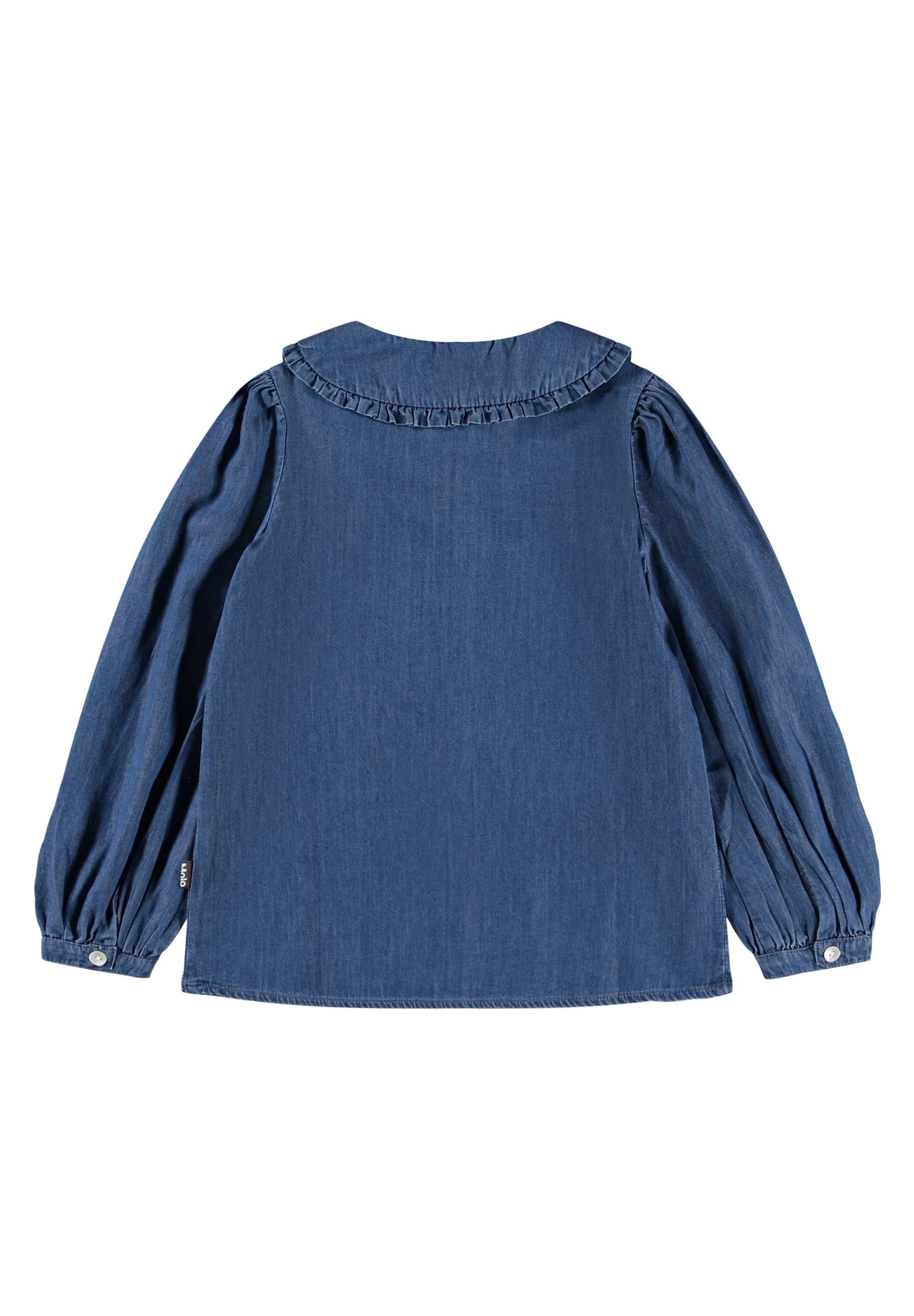Molo Girls Robbin Mid Blue Wash Long Sleeve Shirt
