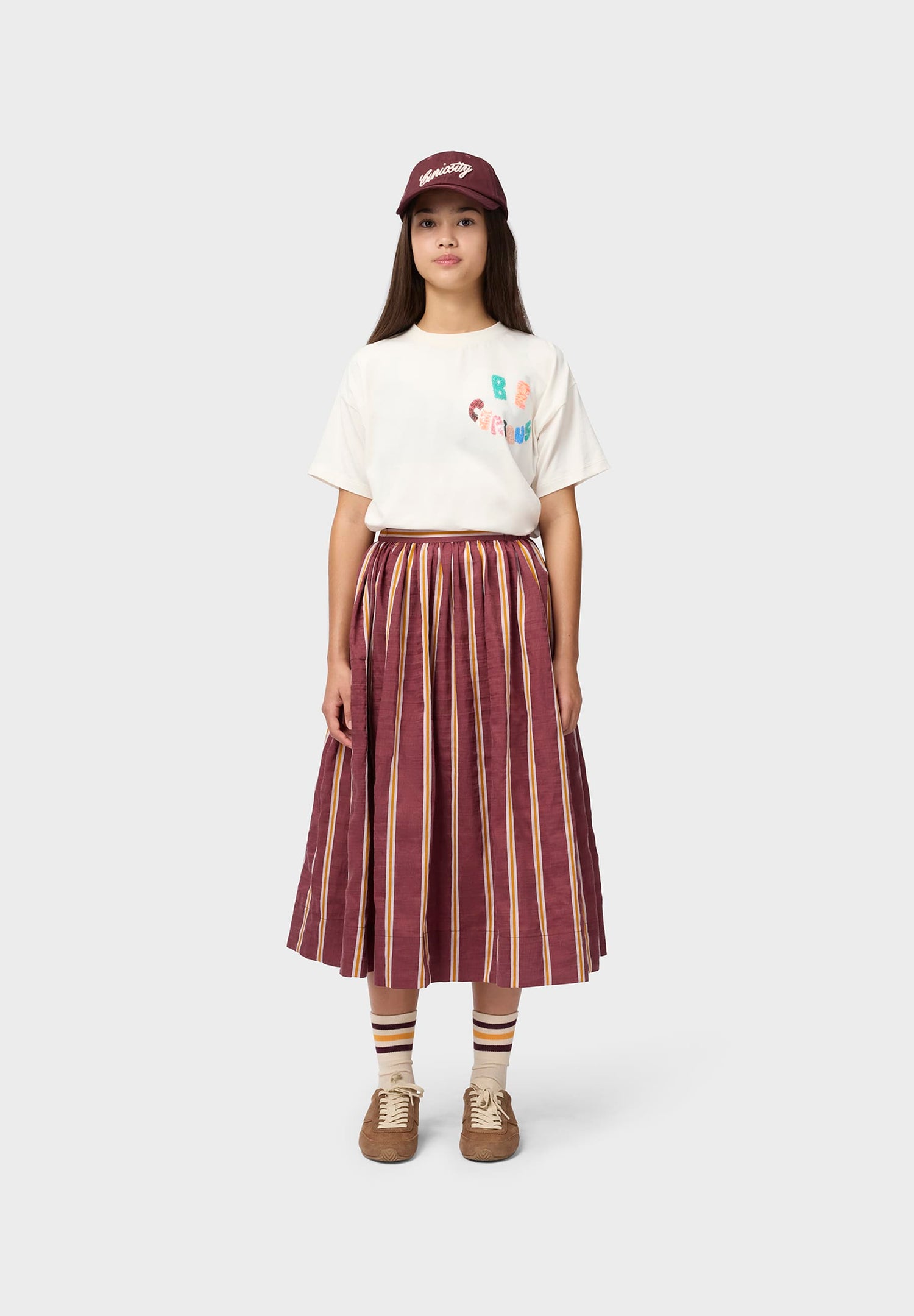 Molo Britney Berry Stripe Skirt