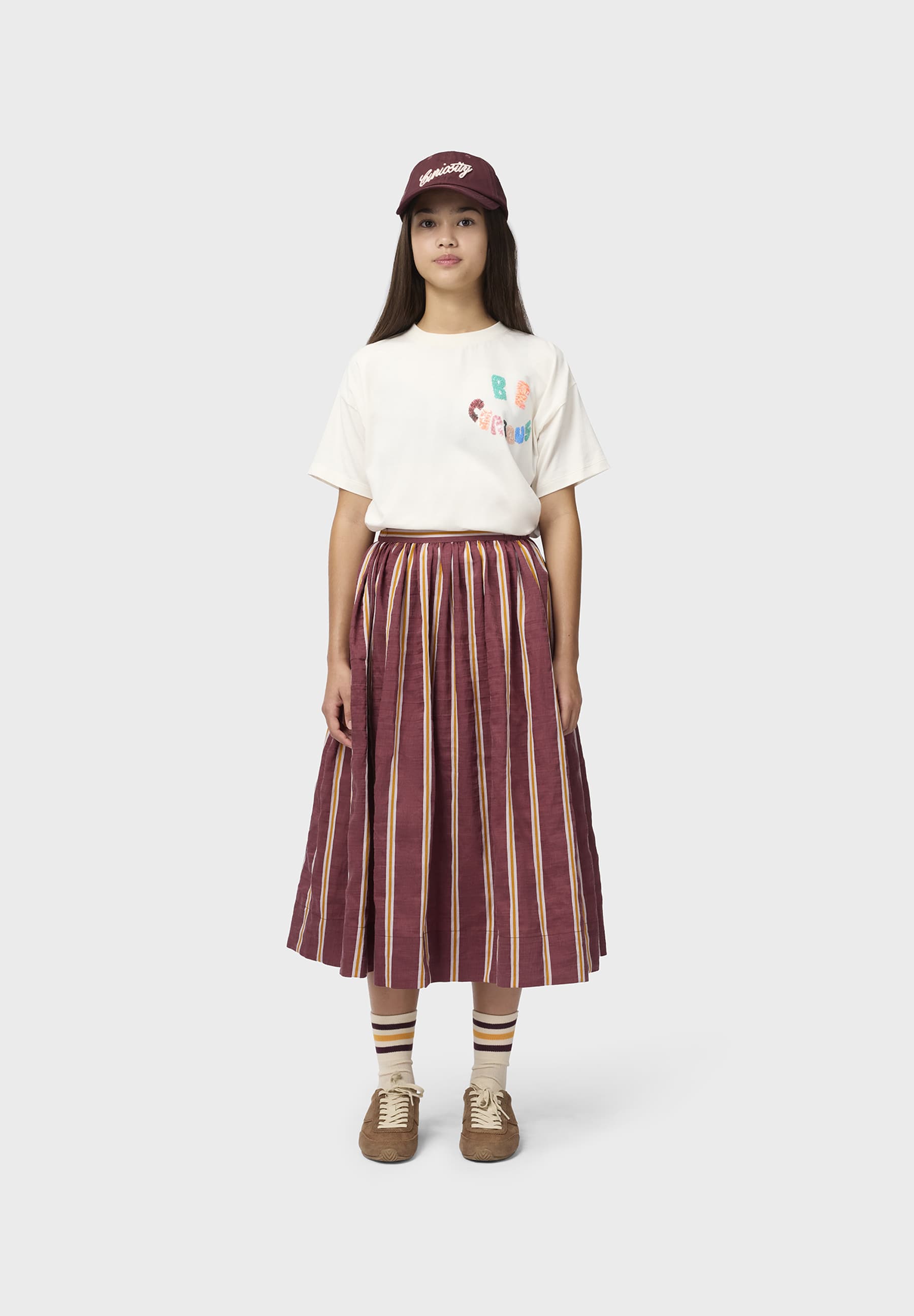 Molo Britney Berry Stripe Skirt