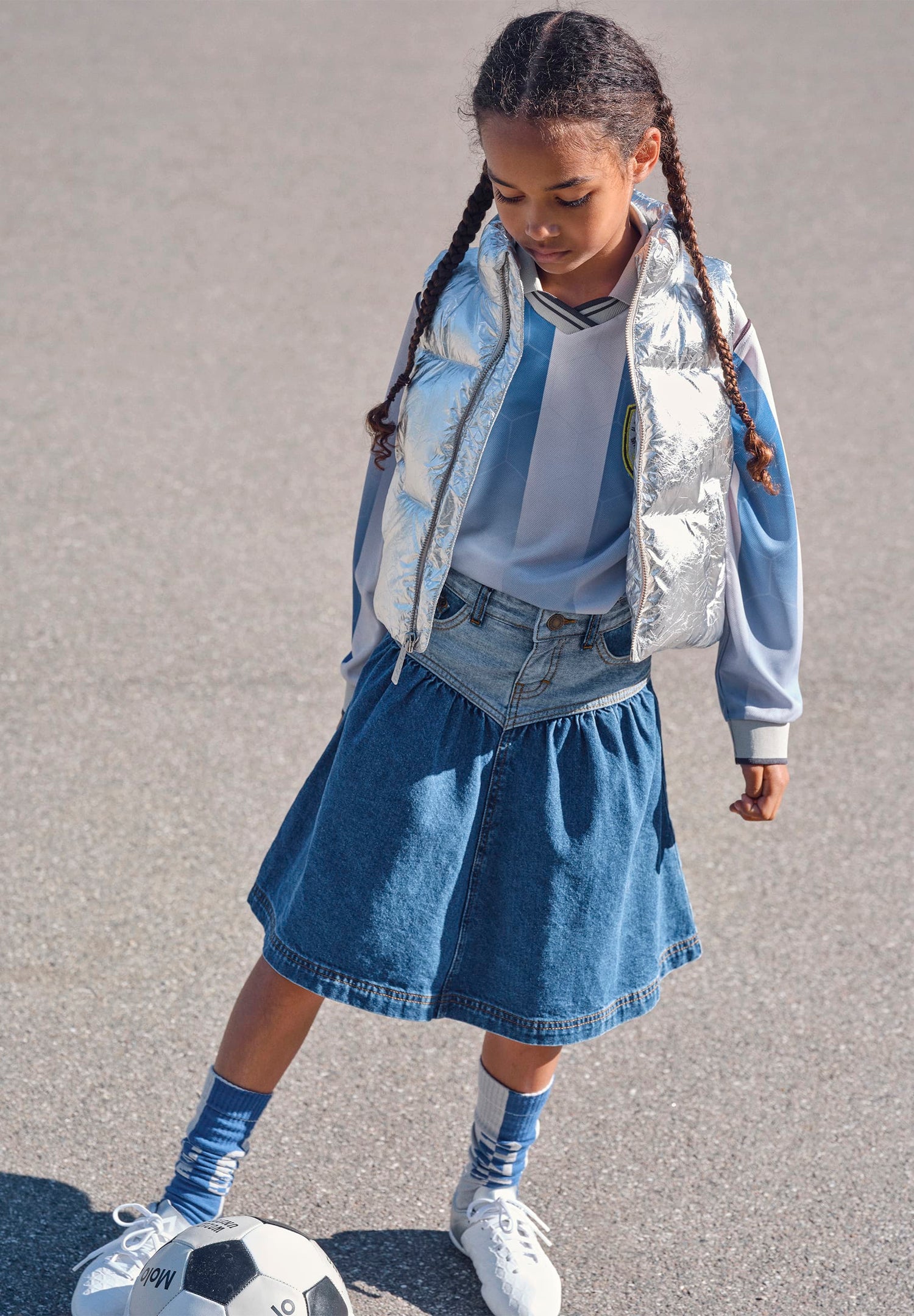 Molo Becca Two Side Denim Skirt