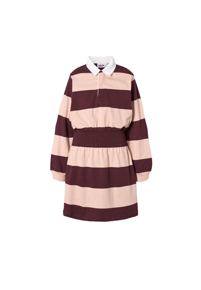 Molo Girls Carlot Berry Petal Long Sleeve Dress