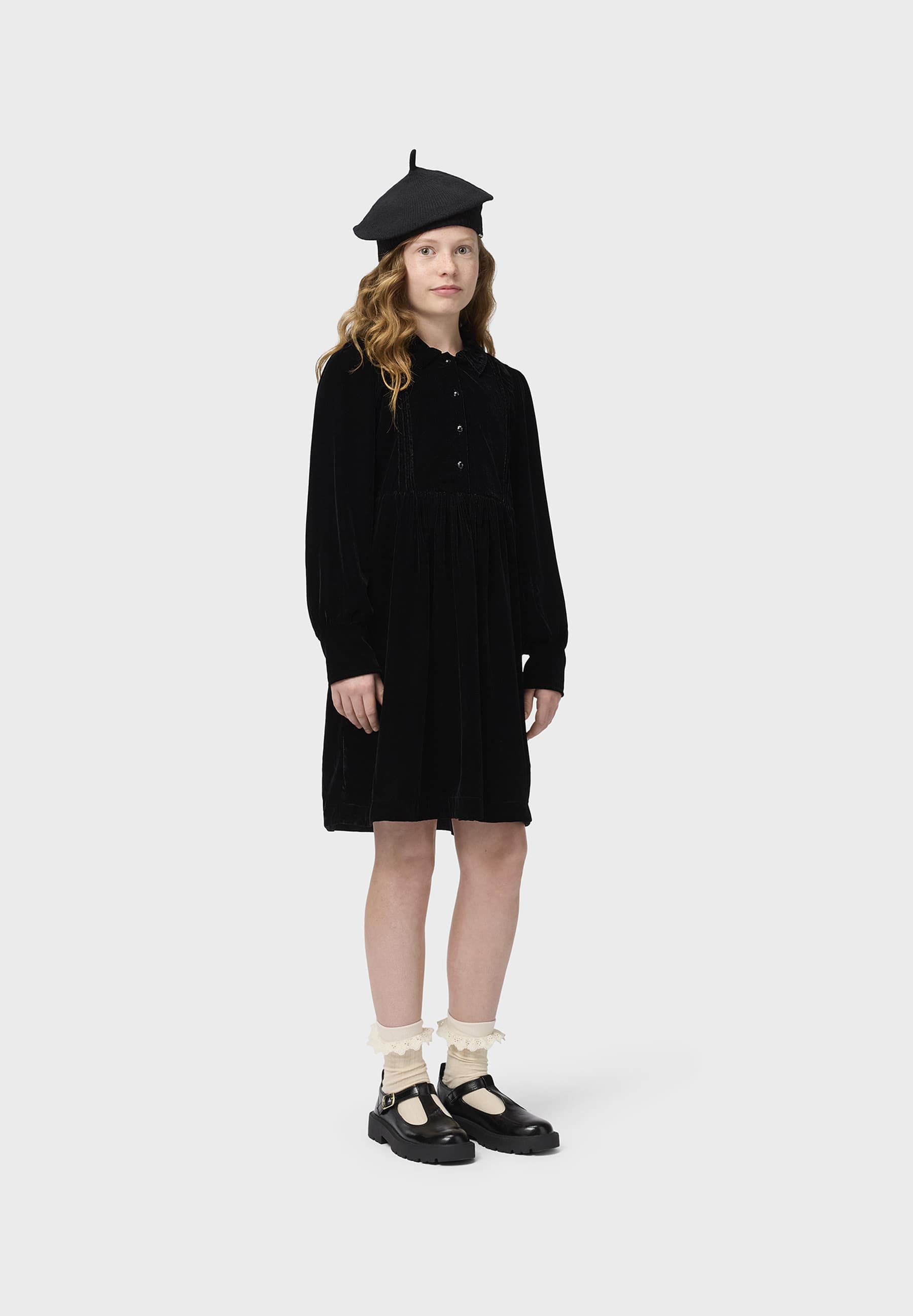 Molo Girls Carla Black Long Sleeve Dress